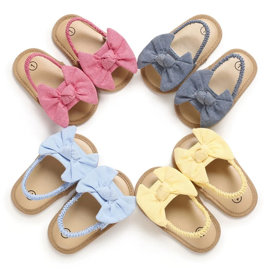 2020 Baby Girls Bow Knot Sandals: Summer Soft Sole Princess Shoes