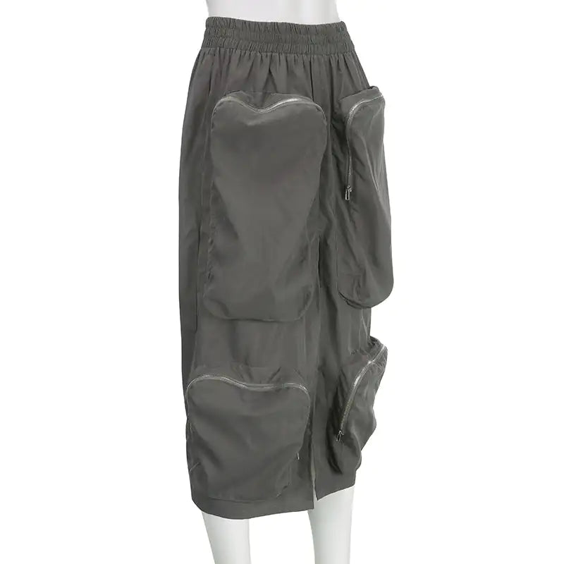 "Do You Mind" Cargo Midi Skirt